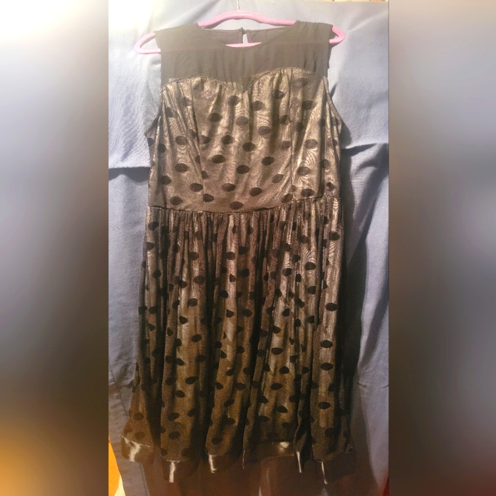 Grace Karin black polka dot dress
